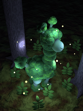 Card art for the "Pacashrub" Monster-Pak card.